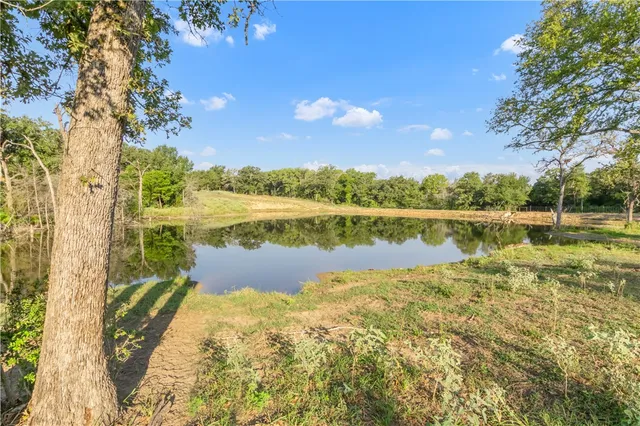a view of a lake with a mountain