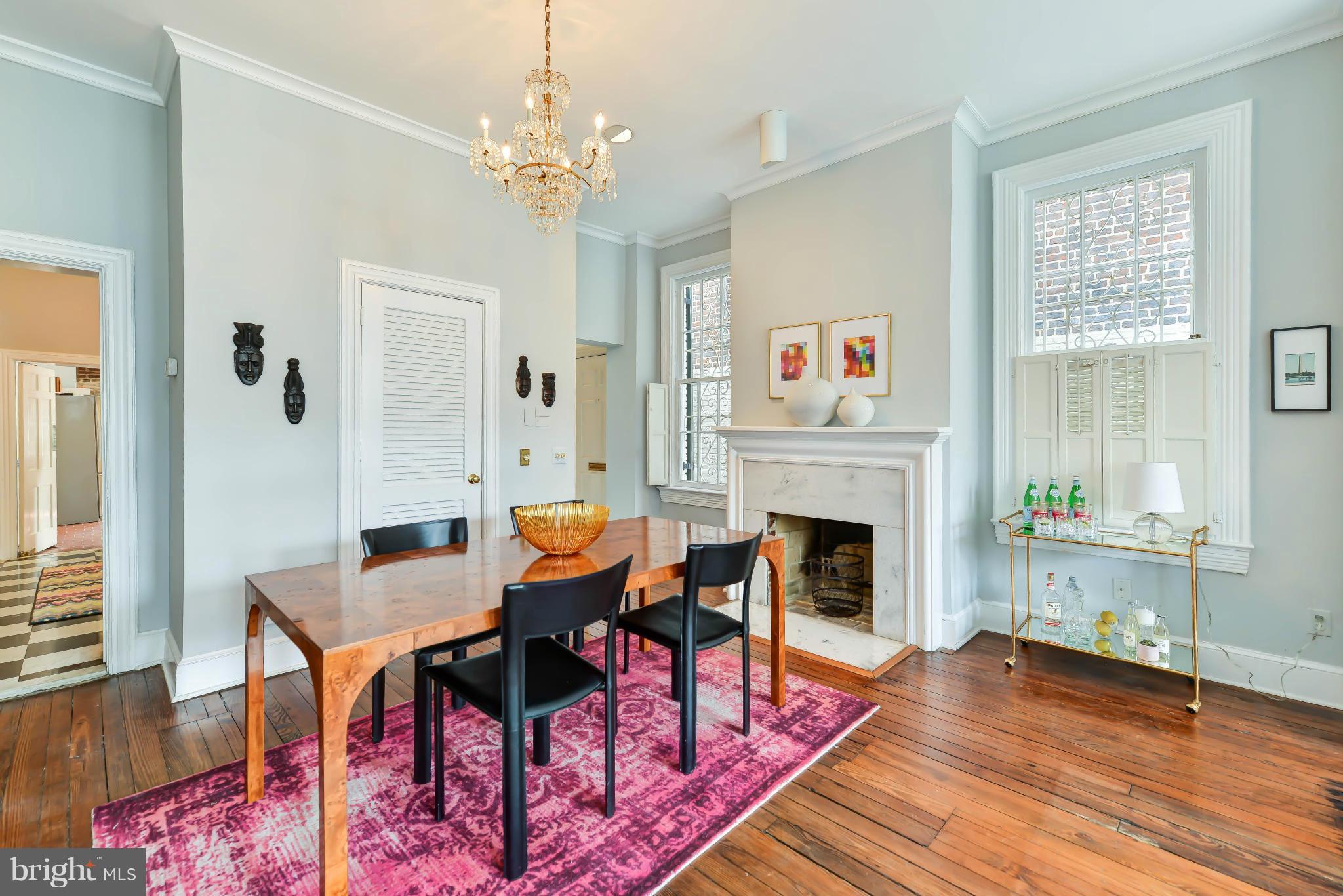 520 5th Street Southeast Washington, DC 20003 - Photo 9 of 30 Dining Area with Marble Fireplace
