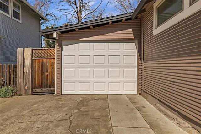 a view of a house with a garage