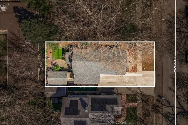 an aerial view of multiple house