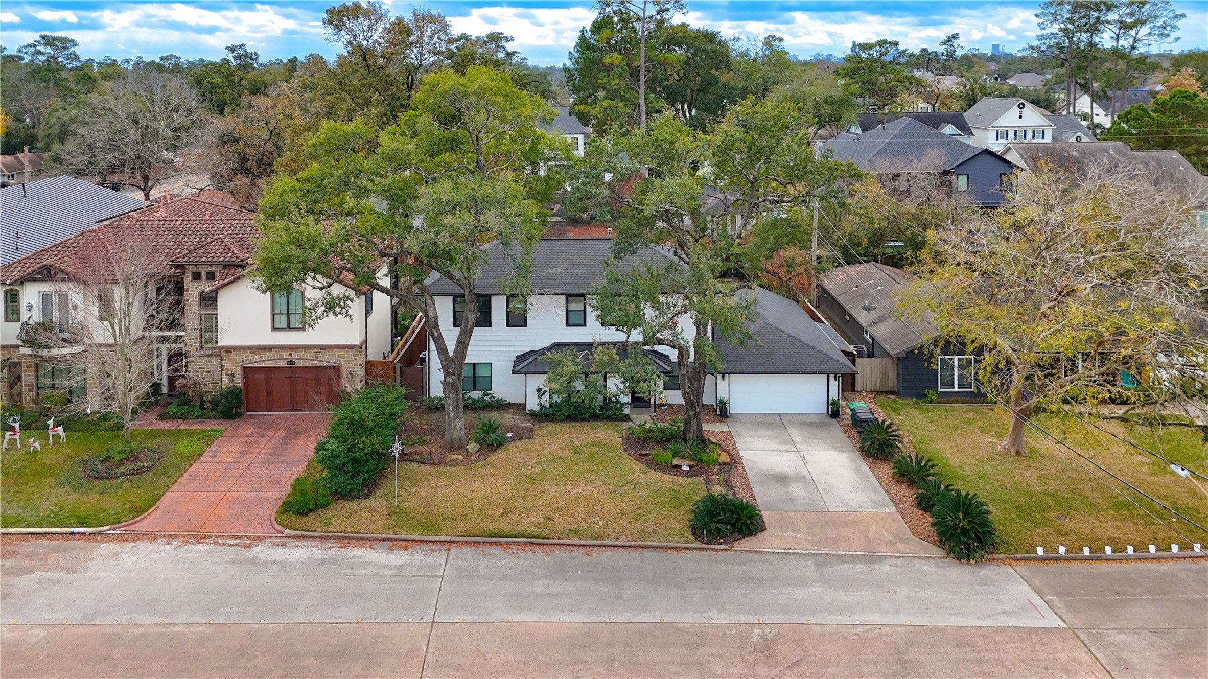 1215 Bethlehem Street Houston, TX 77018 - Photo 3 of 42 an aerial view of a house with a yard and large tree