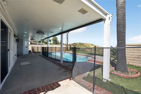 a view of a porch
