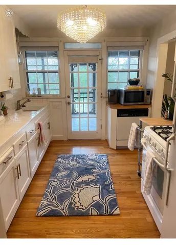 a view of a bathroom from a balcony