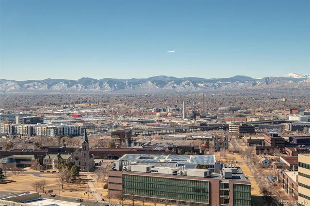 an aerial view of a city