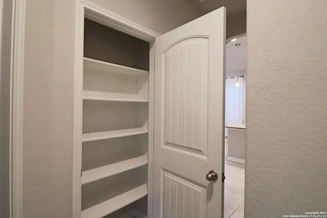 a close view of closet