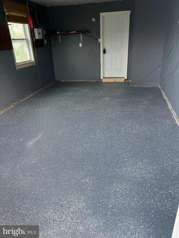 a view of a garage