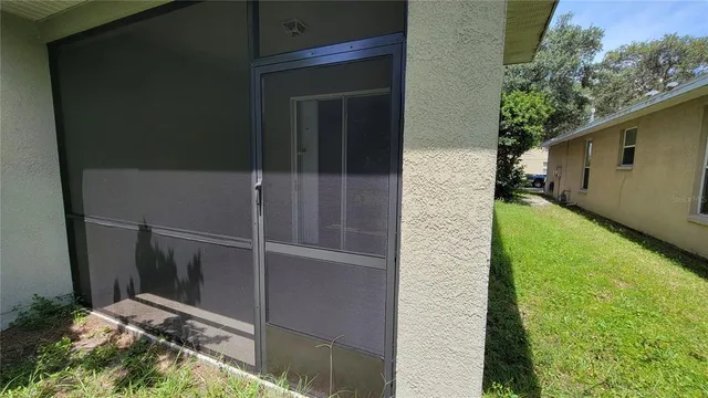 a backyard of a house