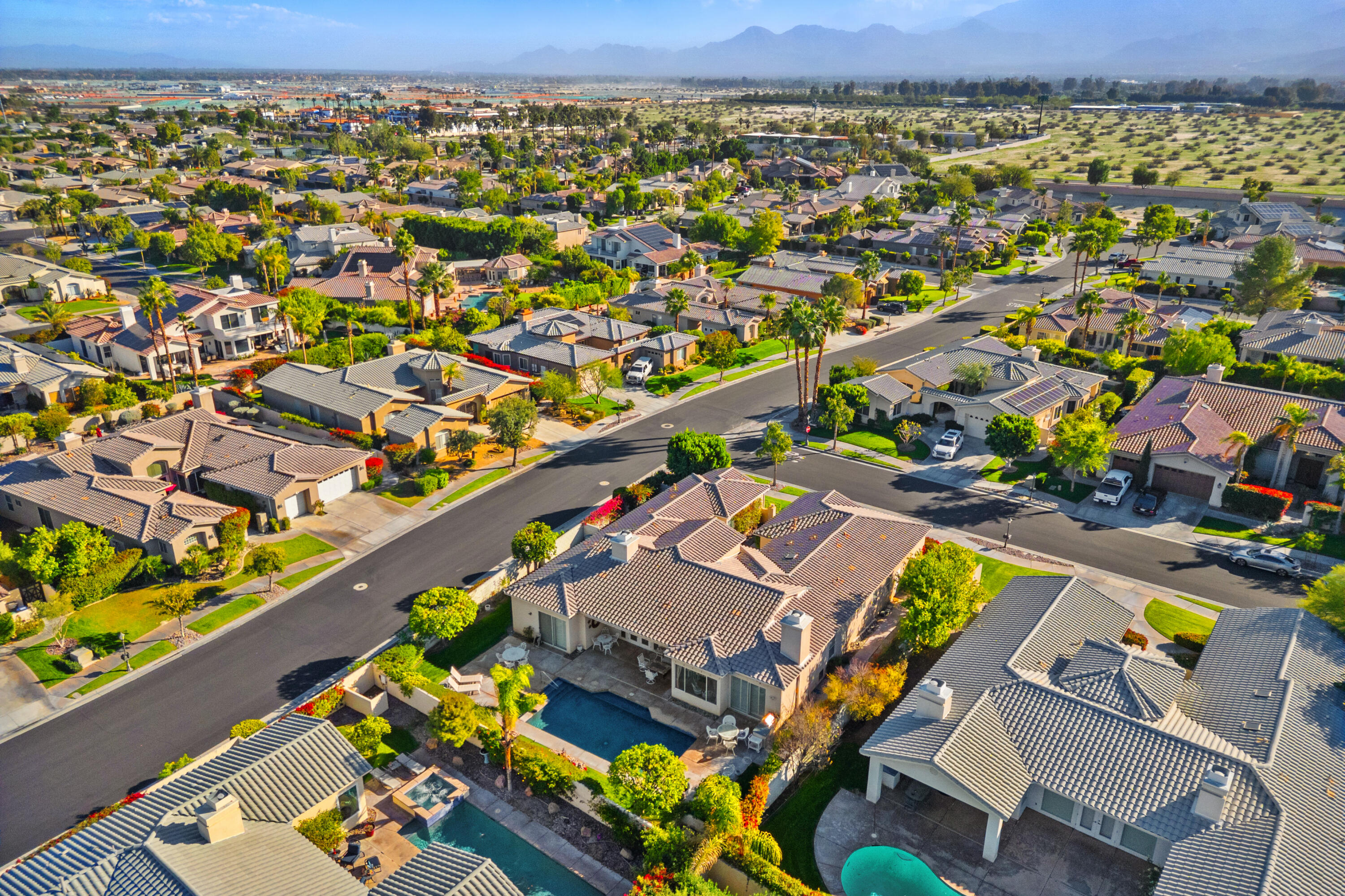 2 Othello Court Rancho Mirage, CA 92270 - Photo 45 of 45 an aerial view of a city with houses