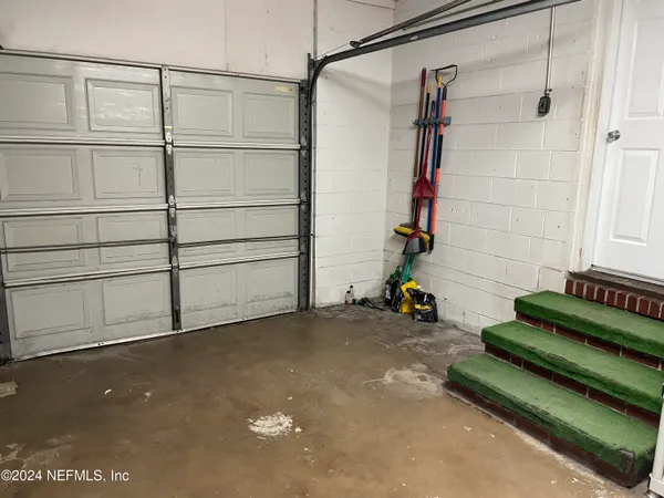 a view of a room with racks