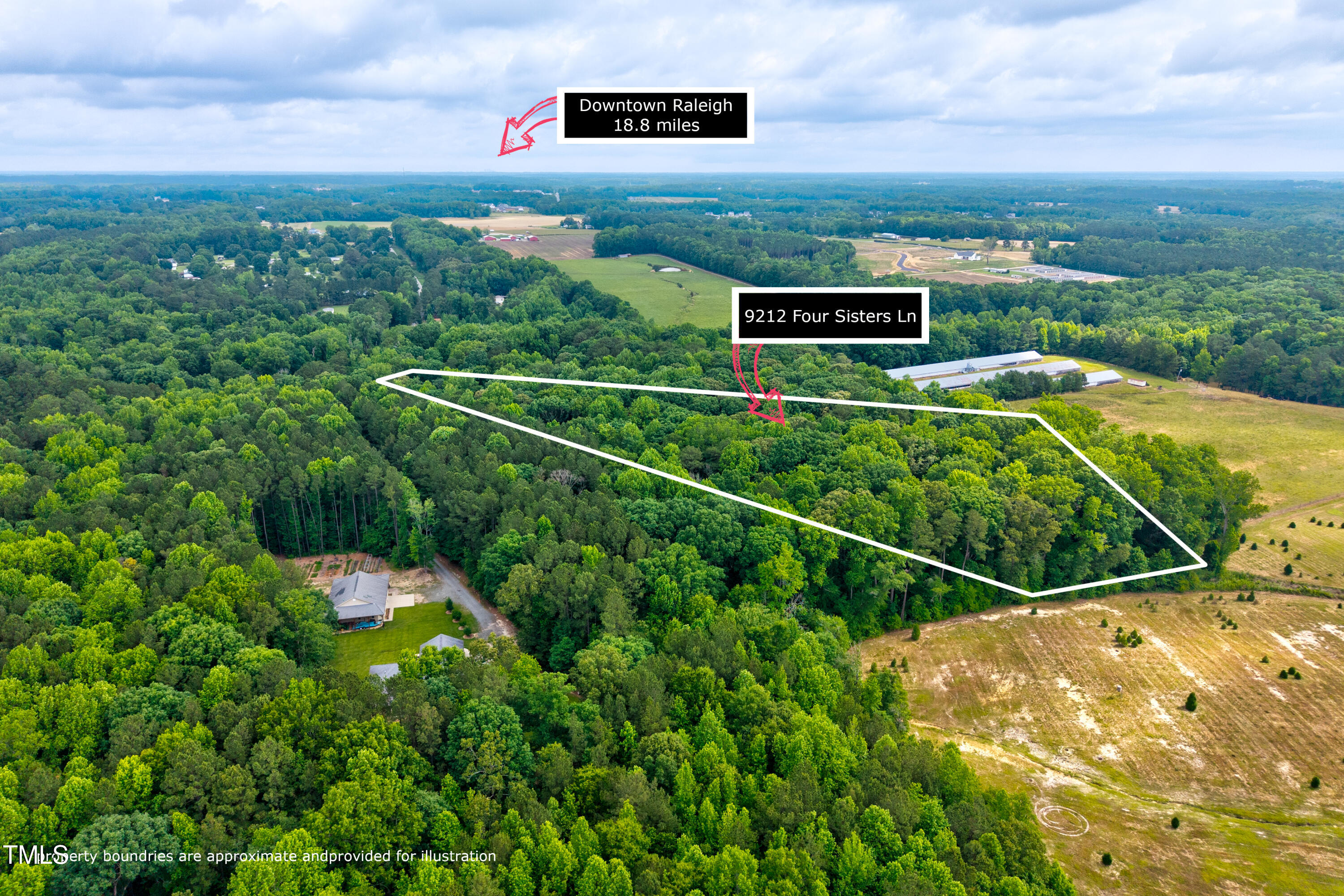 9212 Four Sisters Lane Willow Spring, NC 27592 - Photo 8 of 8 a view of a tennis court