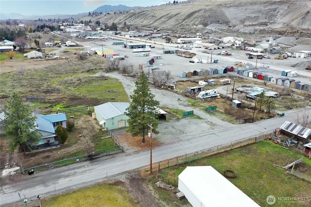 a view of a lake with a yard