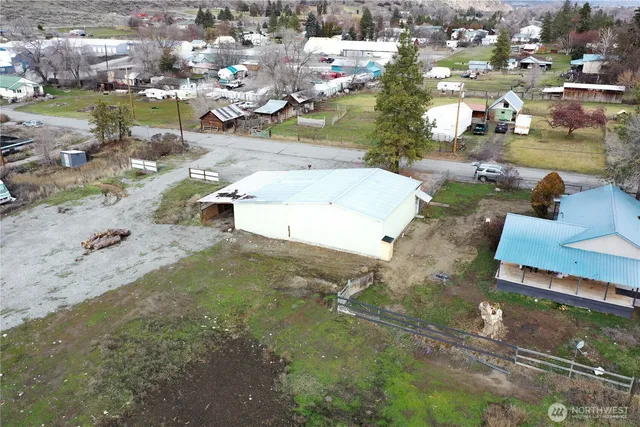 a view of a lake with a building in the background