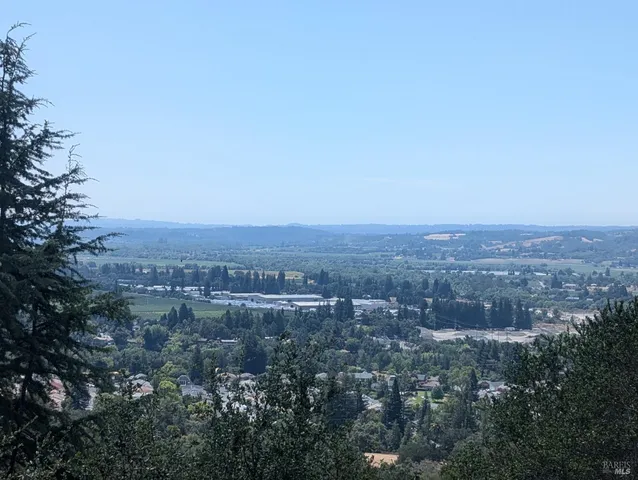 a view of city and mountain