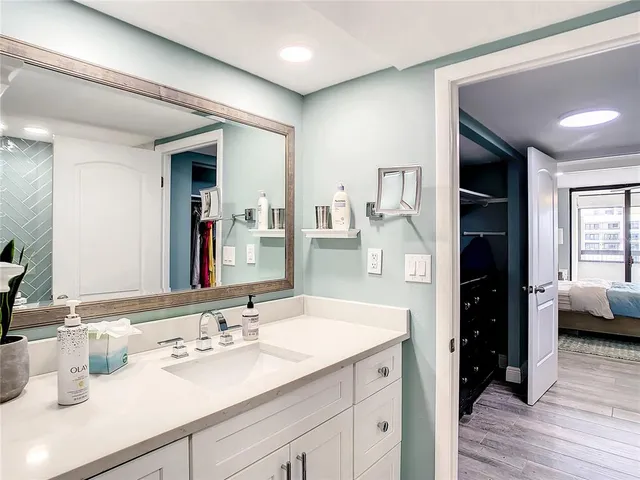 a bathroom with a shower and a toilet