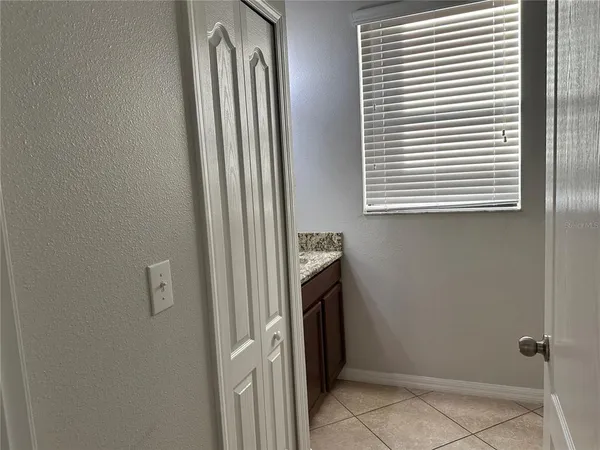 a view of an entryway with a window