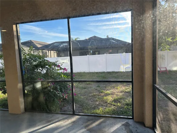 a view of a from a window