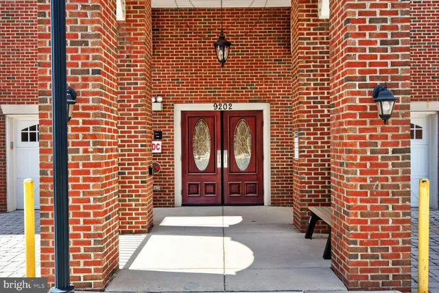 a view of a balcony with wooden floor