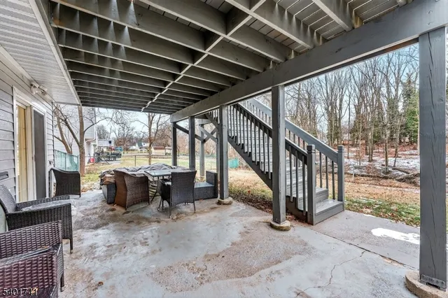 a view of porch with a patio