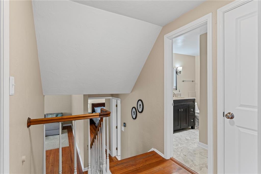637 Ravencrest Road Pittsburgh, PA 15215 - Photo 25 of 41 a view from the upper level to the living room.