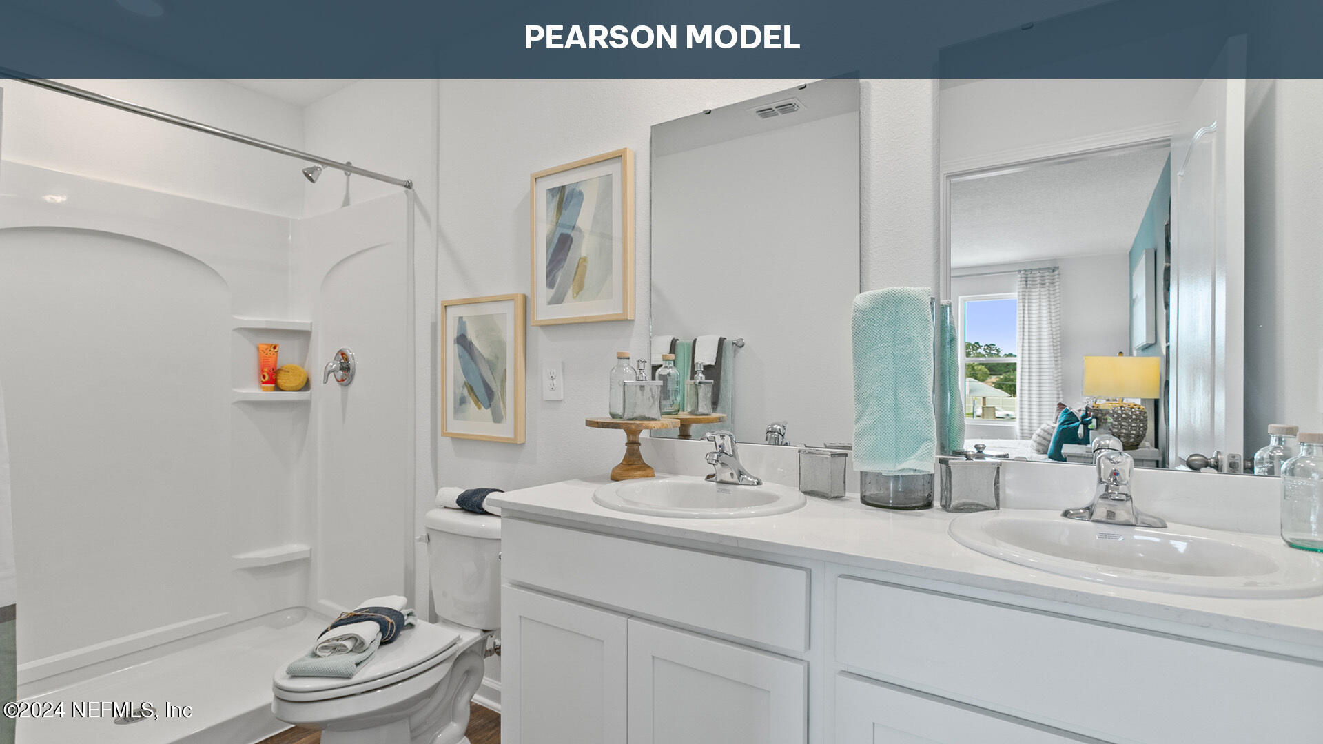 1484 Jeremiah Street Middleburg, FL 32068 - Photo 22 of 39 a bathroom with a sink a toilet and a mirror