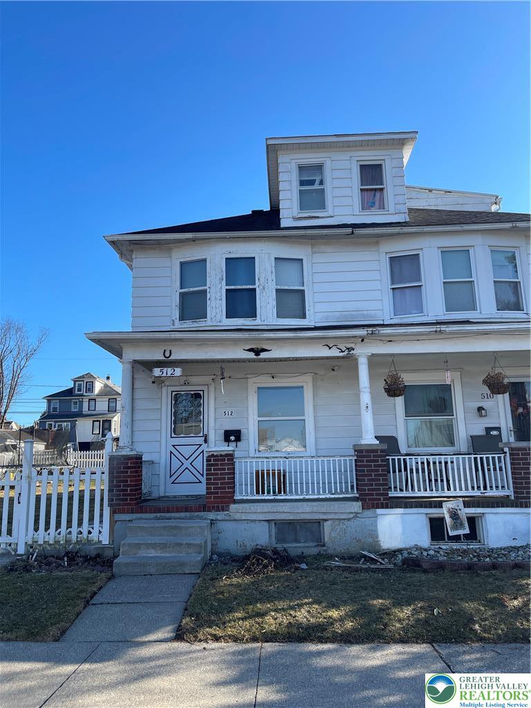 a front view of a house