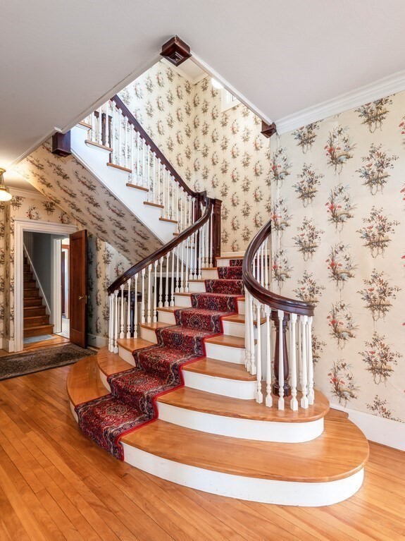 19 Kenilworth Road Worcester, MA 01602 - Photo 5 of 42 a view of entryway and hall with wooden floor