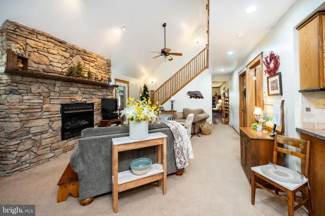 a view of backyard with green space