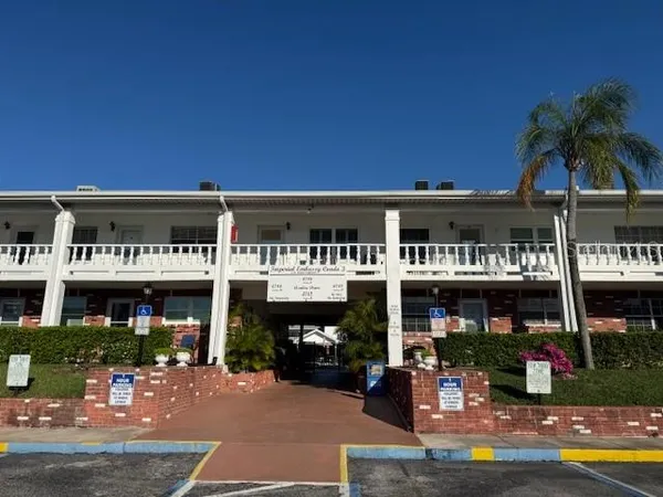 a view of a building with street view