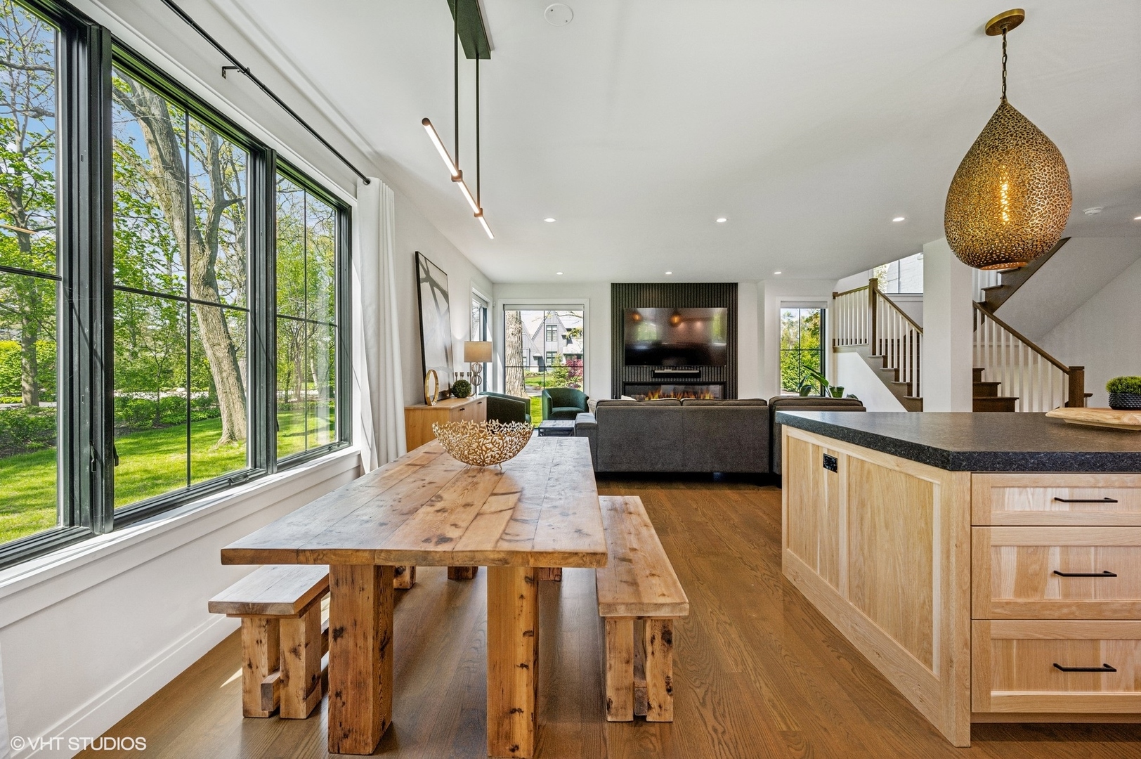 1933 Ridgewood Lane West Glenview, IL 60025 - Photo 8 of 42 a kitchen with a table chairs sink and wooden floor