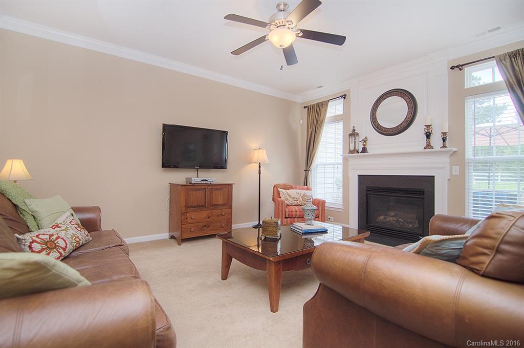163 Snead Road, Unit 163 Fort Mill, SC 29715 - Photo 7 of 24 a living room with furniture a fireplace and a flat screen tv