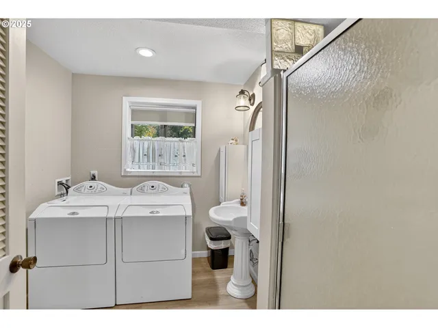 a view of balcony with furniture and wooden deck