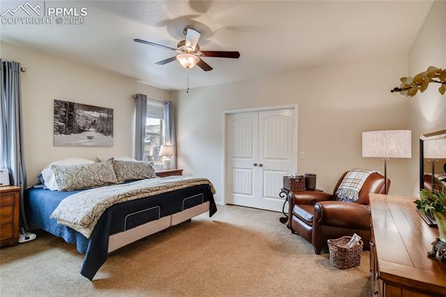 7676 Wichita Ridge Point Colorado Springs, CO 80923 - Photo 14 of 34 Large master bedroom with french door to large walk in closet.