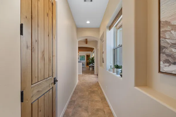 a room with furniture