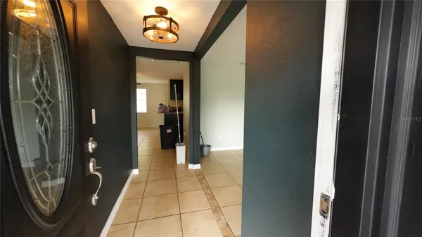a view of a hallway with a elevator