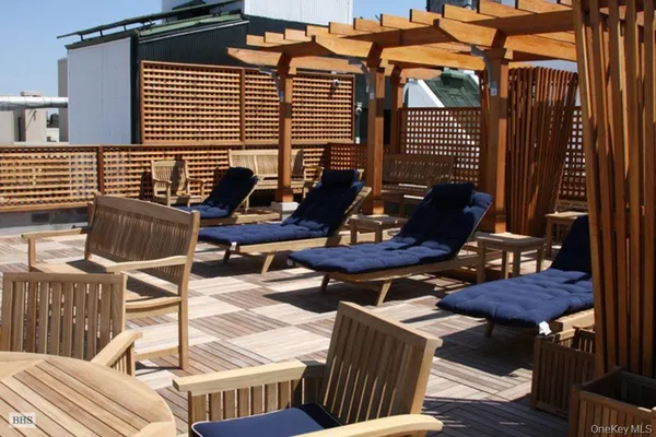a view of sitting area on roof deck
