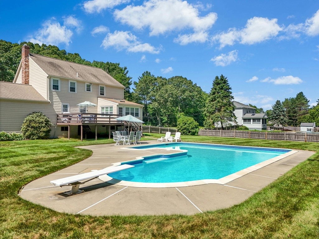 36 Turner Street Norfolk, MA 02056 - Photo 30 of 41 a view of a house with swimming pool and yard