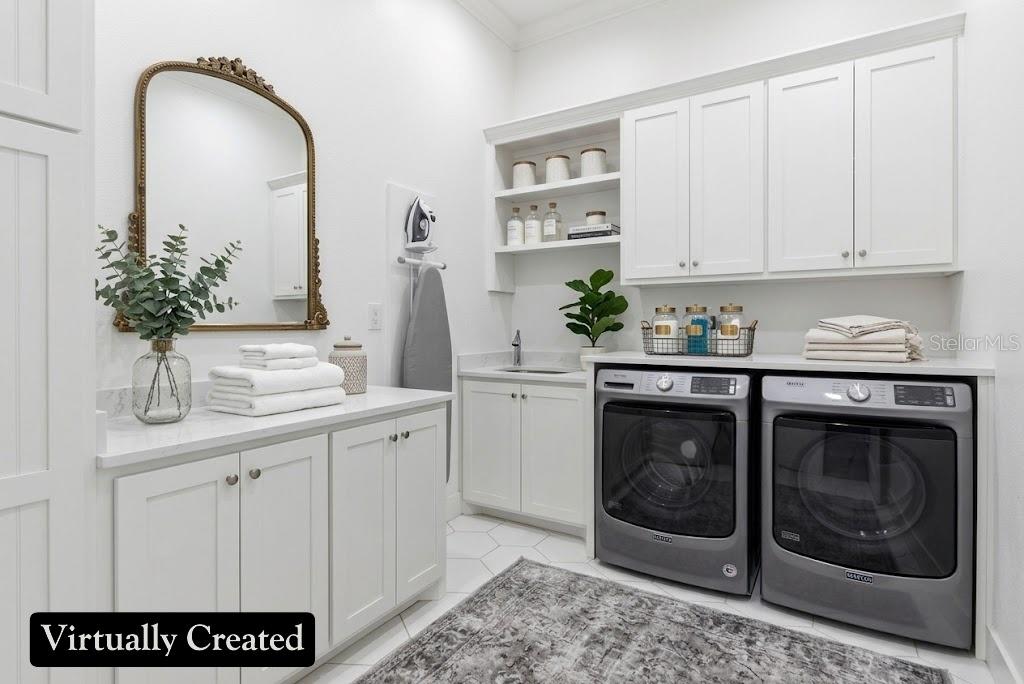 8241 Cass Road Zephyrhills, FL 33540 - Photo 62 of 97 a en suite bathroom with a granite countertop sink and a mirror