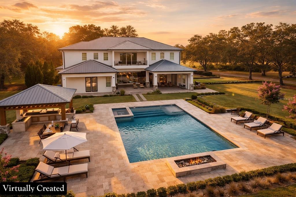 8241 Cass Road Zephyrhills, FL 33540 - Photo 85 of 97 a view of a house with swimming pool and sitting area
