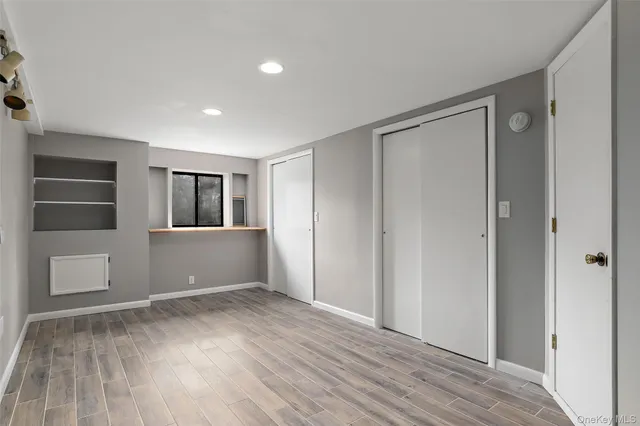 a view of backyard with green space