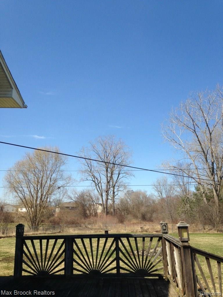 view from deck - fenced yard