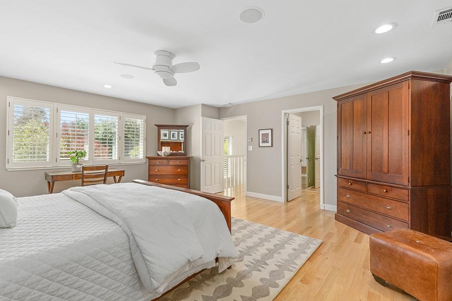 2171 Cedar Avenue Menlo Park, CA 94025 - Photo 39 of 45 a spacious bedroom with a large bed and a dresser
