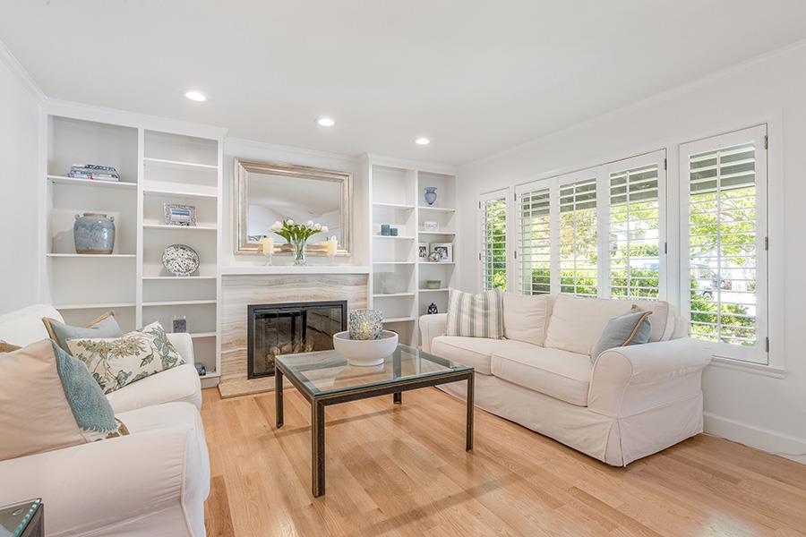 2171 Cedar Avenue Menlo Park, CA 94025 - Photo 5 of 45 a living room with furniture and a fireplace