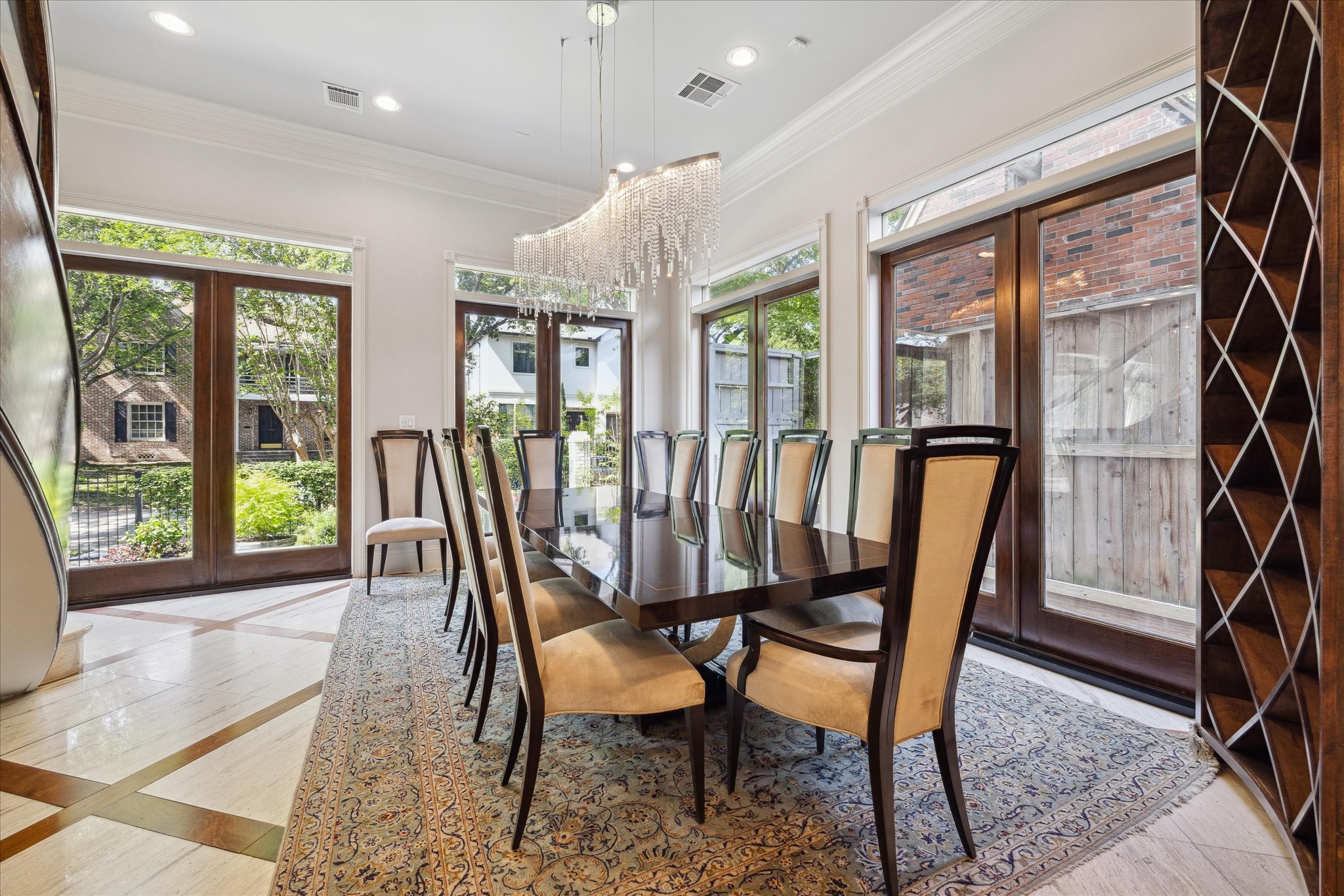 2247 Bartlett Street Houston, TX 77098 - Photo 8 of 50 The elegant DINING ROOM with built in wine rack.