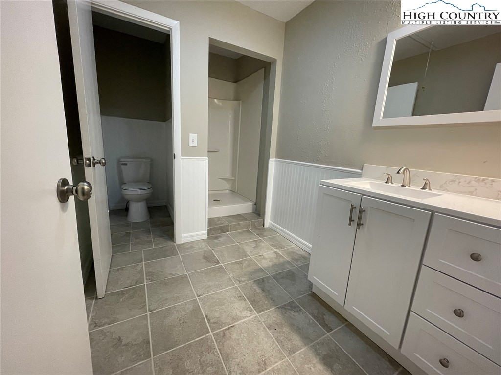 274 Bryan Davis Road Creston, NC 28615 - Photo 19 of 29 a bathroom with a sink a toilet and a mirror