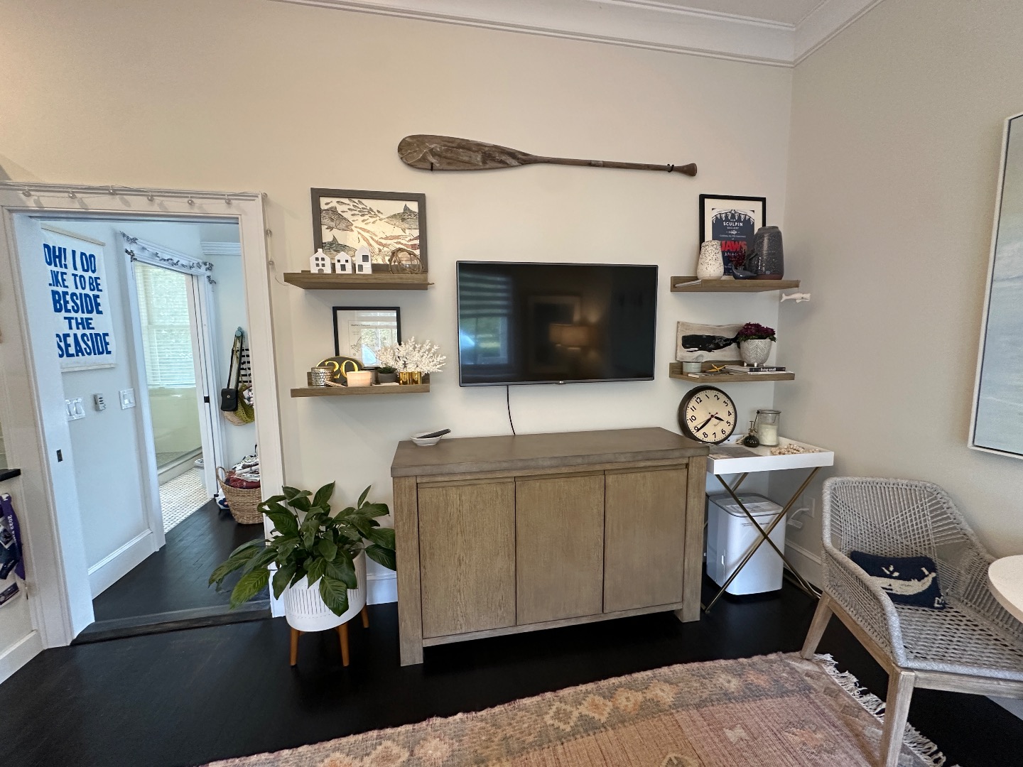 68 Winter Street, Unit 2 Edgartown, MA 02539 - Photo 7 of 19 a living room with furniture and a flat screen tv