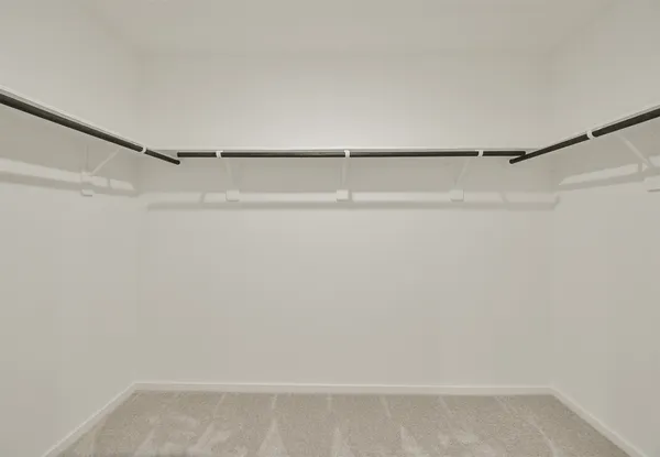 a view of small space with racks on the wall