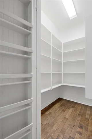 a view of a room with empty racks
