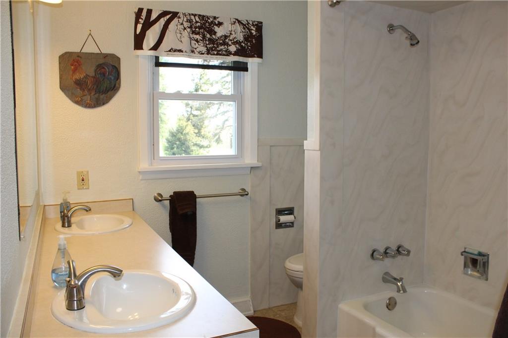 1096 Shenango Road Beaver Falls, PA 15010 - Photo 9 of 25 Full Bathroom on Upper Level Has Double Bowl Sink and Tiled Shower