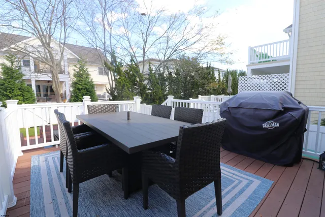 a view of a patio on the roof deck