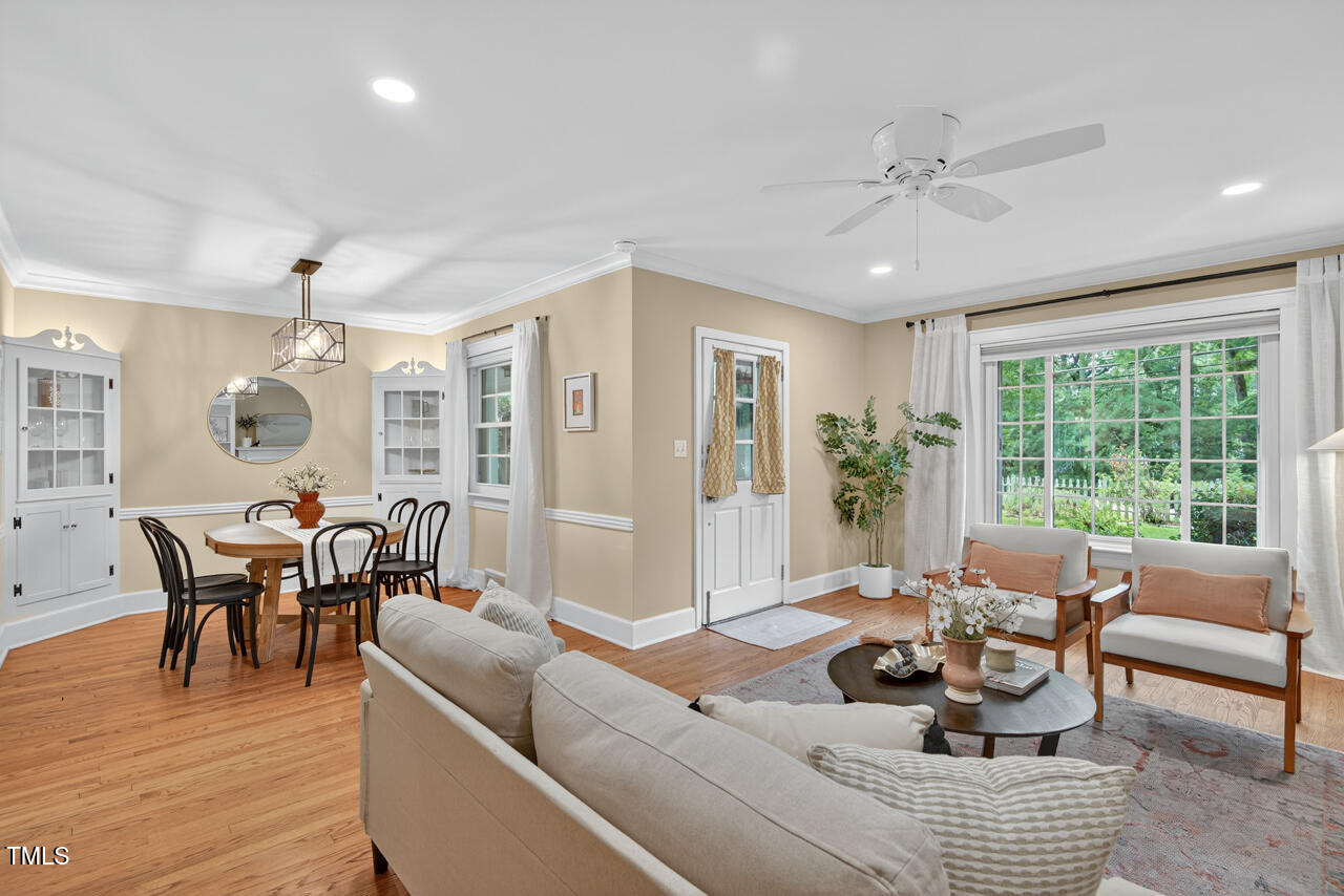 3535 Hope Valley Road Durham, NC 27707 - Photo 4 of 24 a living room with furniture and wooden floor